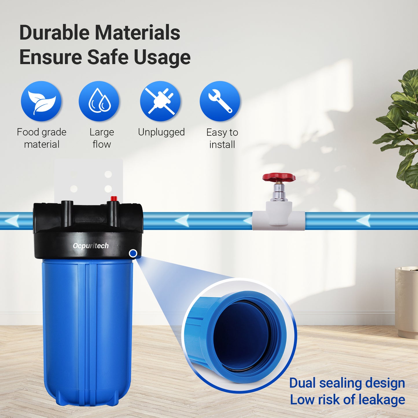Ocpuritech PP and GAC Filter Cartridges for Whole House System