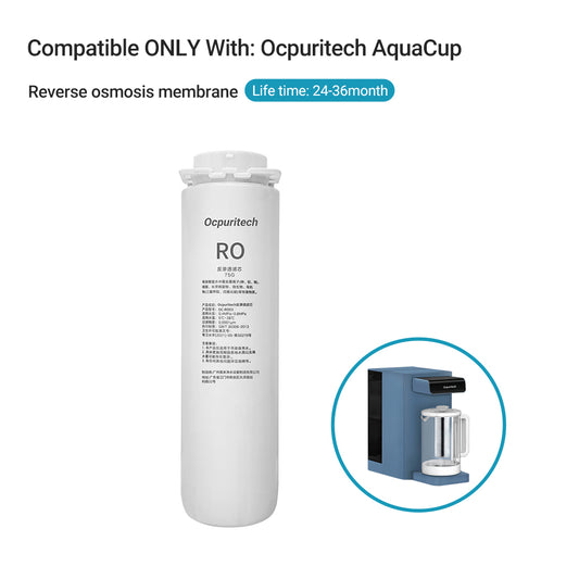 Ocpuritech AquaCup RO Filter Cartridge ensuring water safety by removing harmful organic compounds